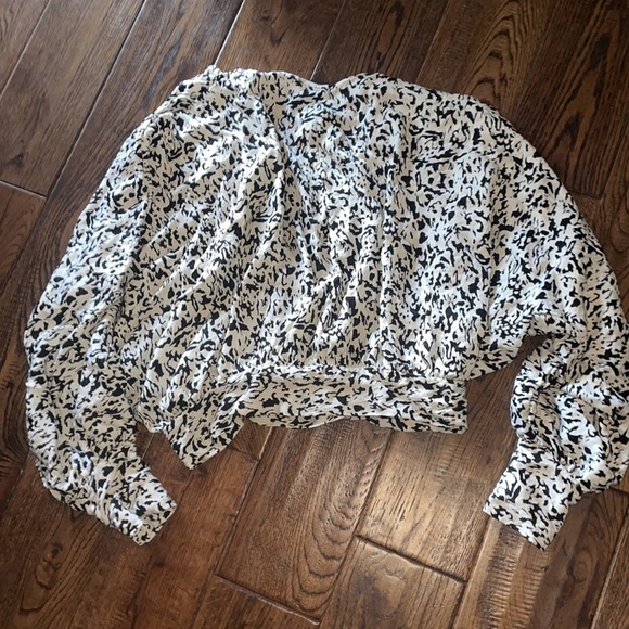 Zara Floral Tie Front Crop Top - Picture 3 of 4